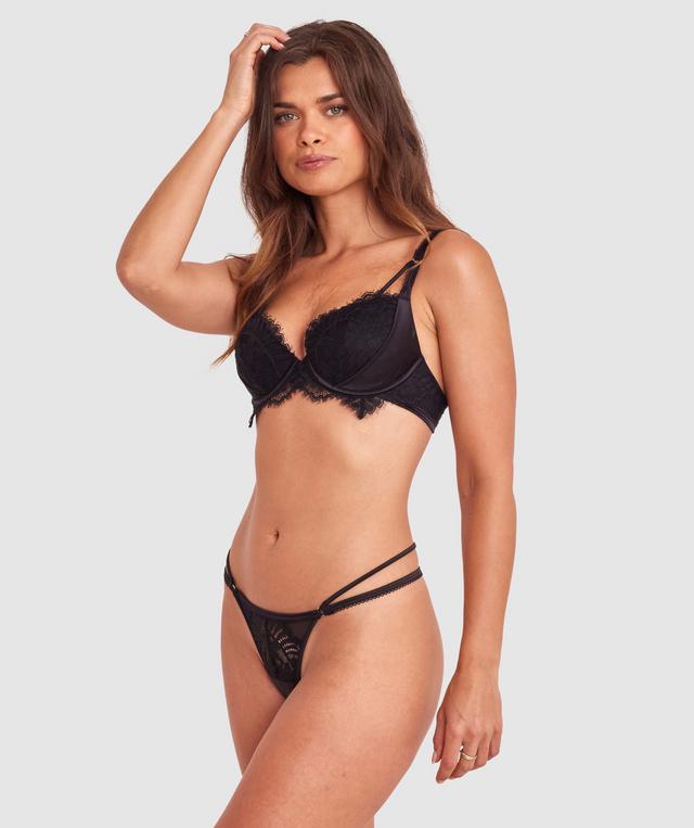 Madhvi Push Up Bra - Black
