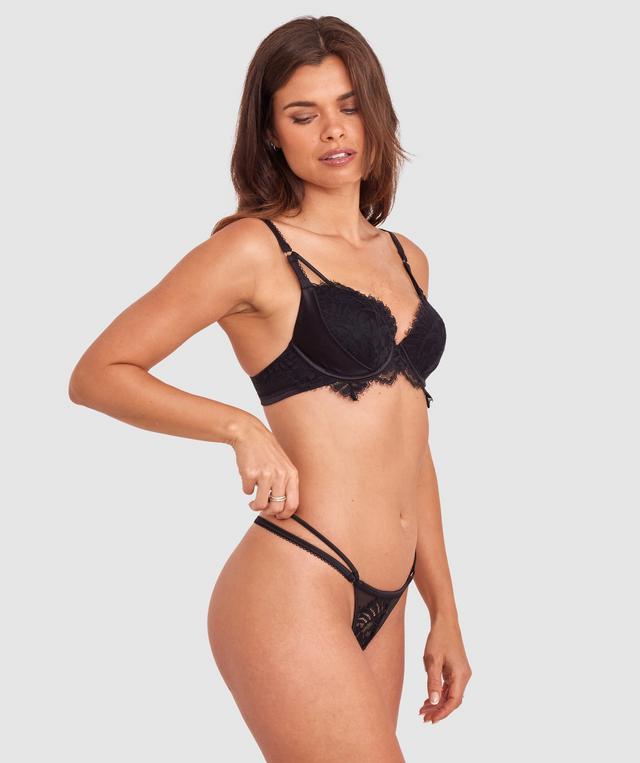 Madhvi Push Up Bra - Black