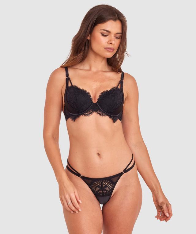 Madhvi Push Up Bra - Black