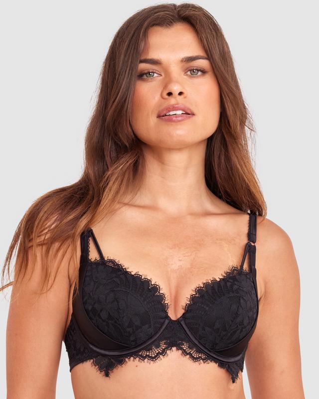 Madhvi Push Up Bra - Black