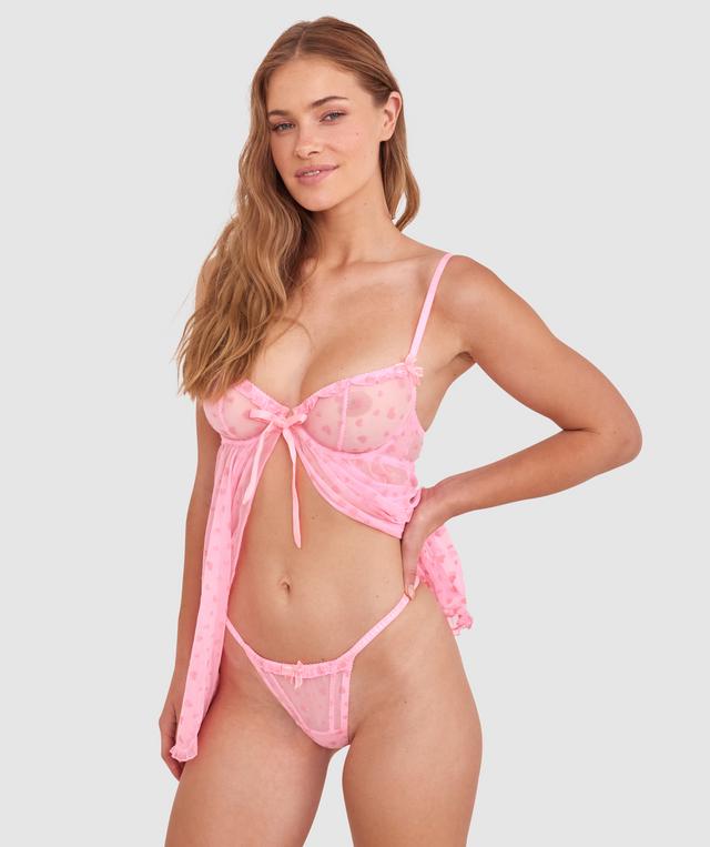 Maisie High Leg String - Pink