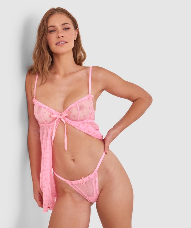 Maisie High Leg String - Pink