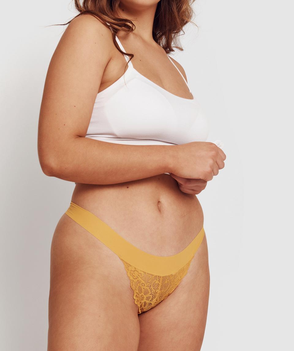 Maison V String Knicker - Yellow