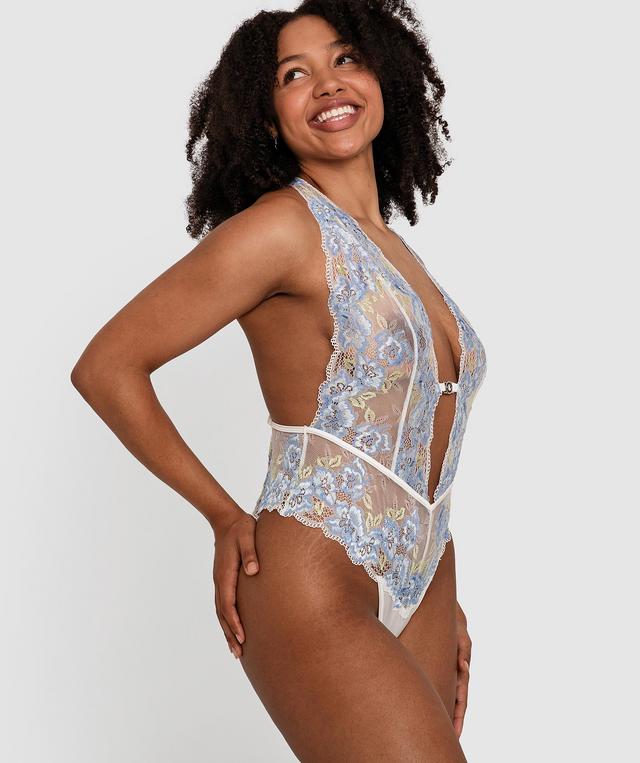 Mandy Plunge Bodysuit - White