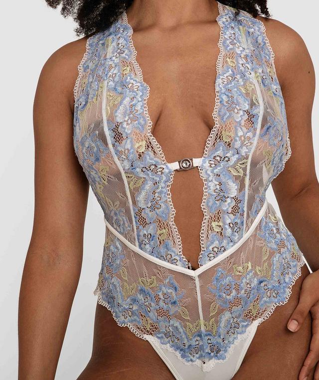 Mandy Plunge Bodysuit - White