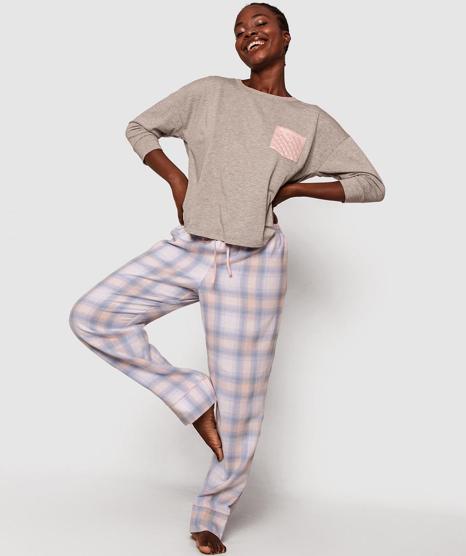 Maple Long Pj Set - Light Grey