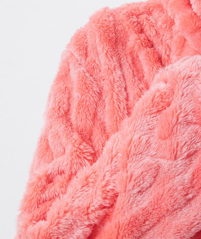 Maxine Short Hooded Gown - Dark Coral