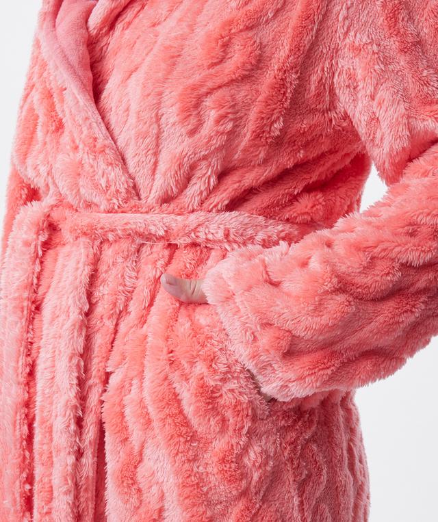 Maxine Short Hooded Gown - Dark Coral
