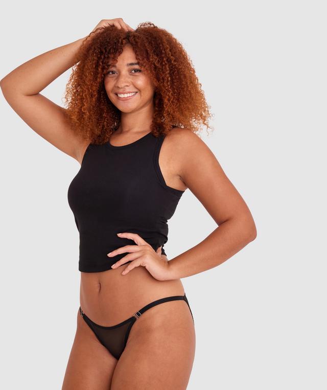 Mesh Basics Bikini Knicker - Black