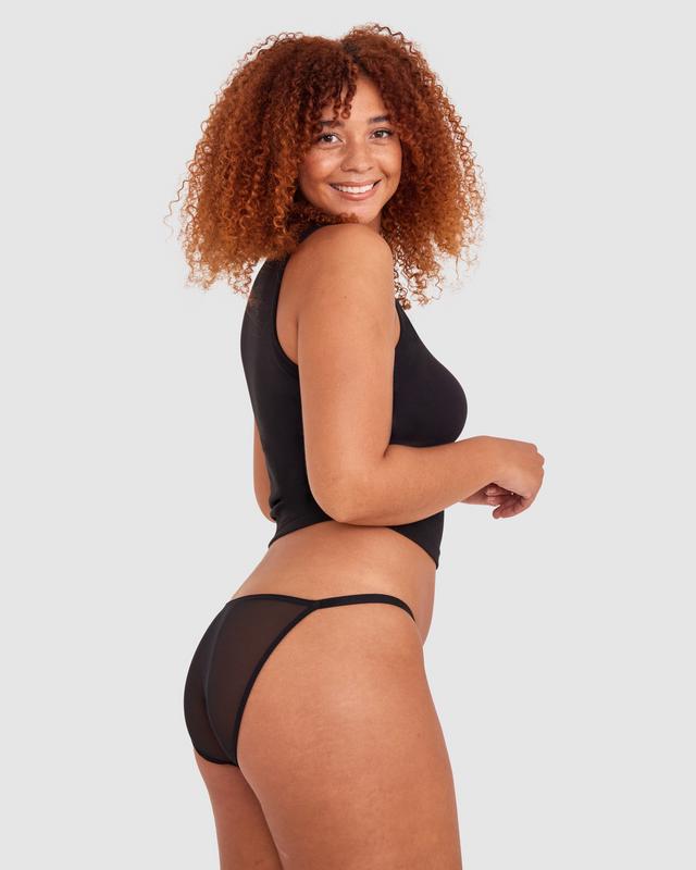 Mesh Basics Bikini Knicker - Black