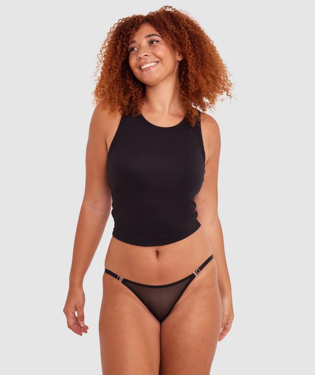 Mesh Basics Bikini Knicker - Black