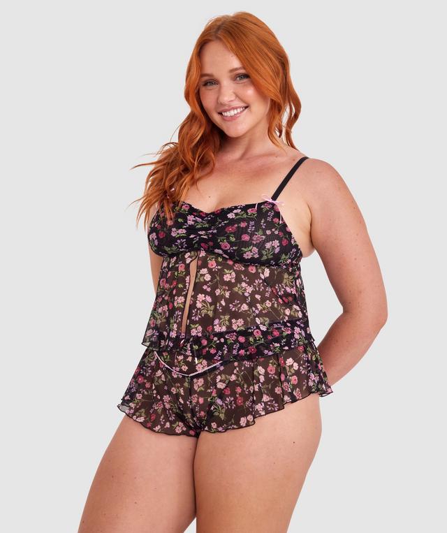 Mia Cami - Black Floral Print