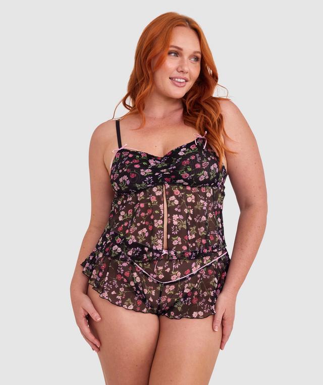 Mia Cami - Black Floral Print