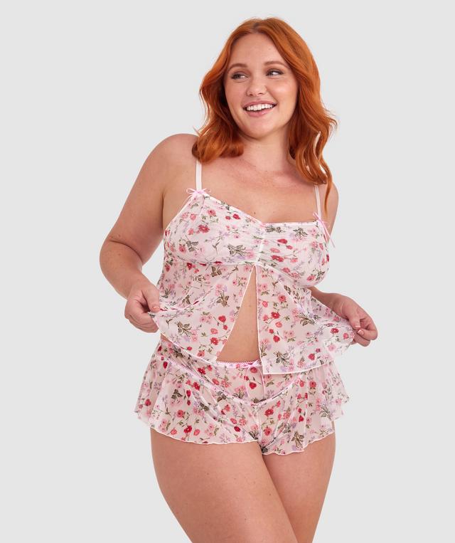 Mia French Knicker - Ivory Floral Print