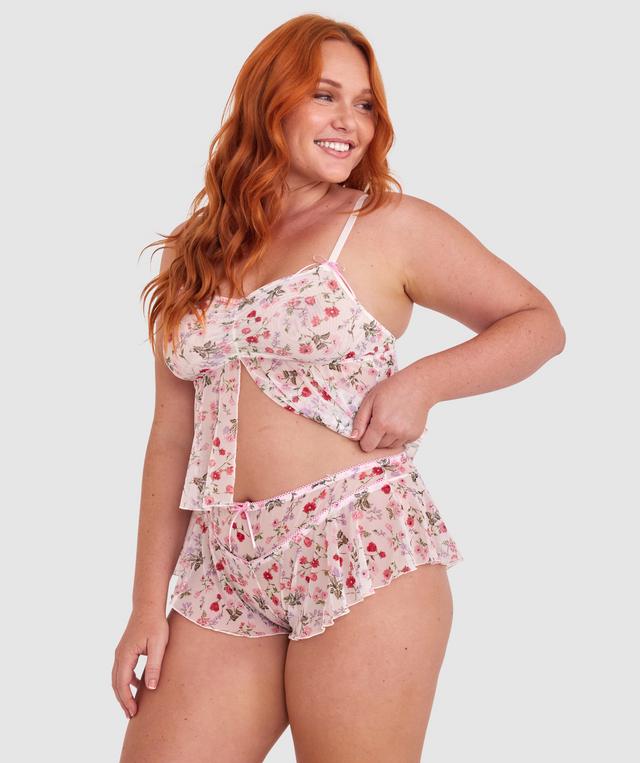 Mia French Knicker - Ivory Floral Print