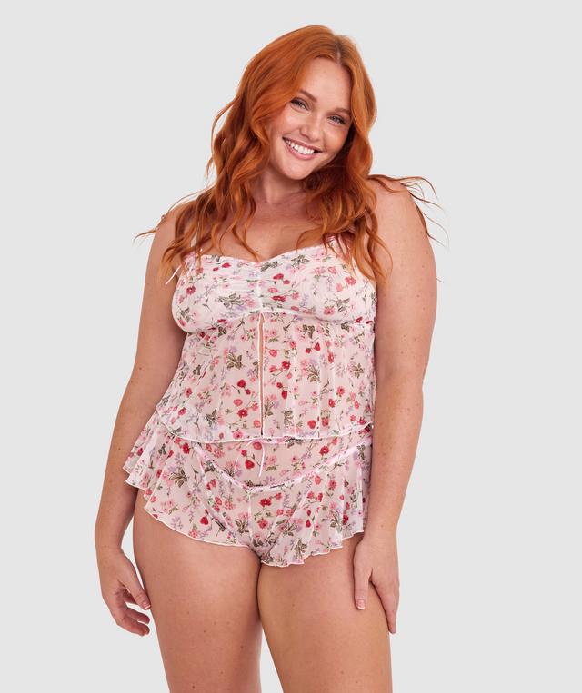 Mia French Knicker - Ivory Floral Print