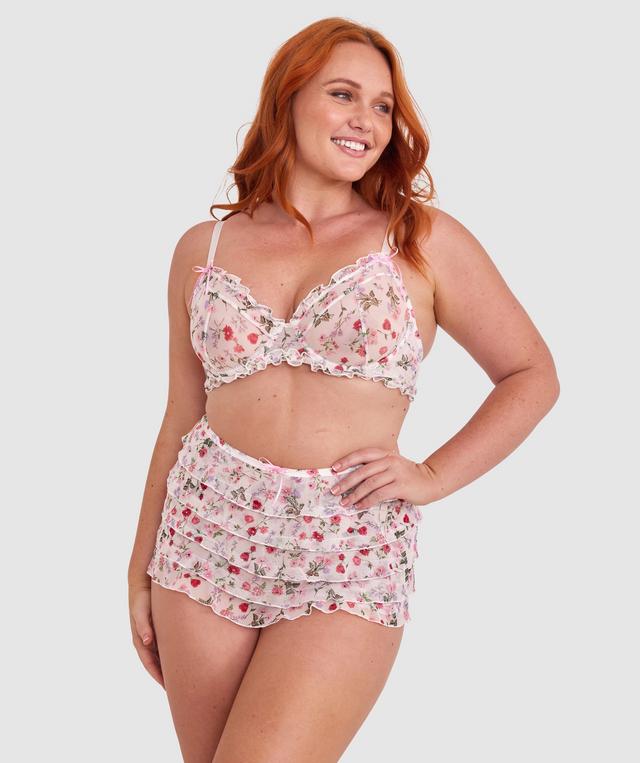 Mia Full Cup Underwire Bra - Ivory Floral Print