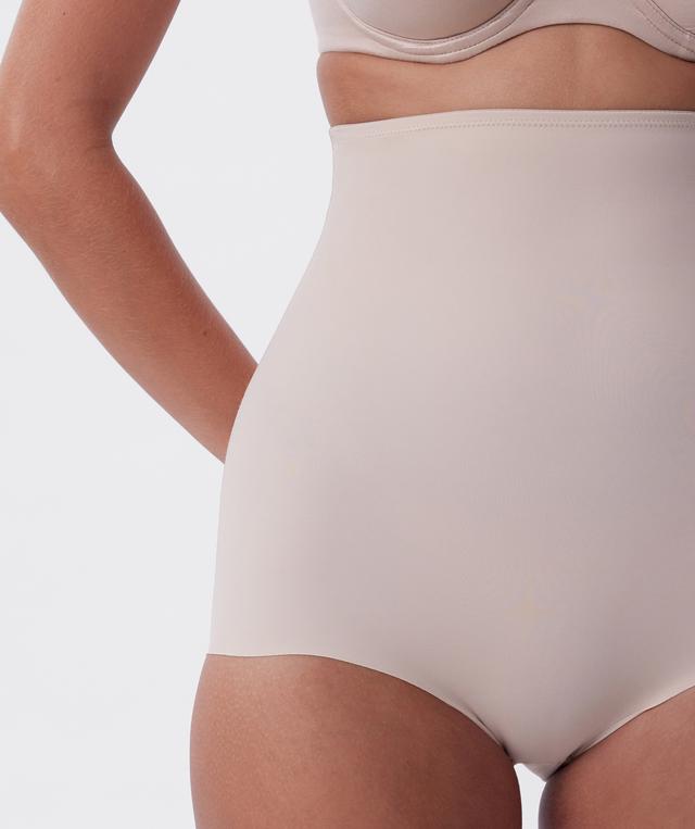 Microfibre High Waist Brief - Nude