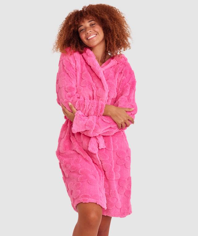 Mila Short Hooded Gown - Pink