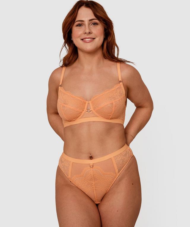 Millie High Waist V String - Light Orange
