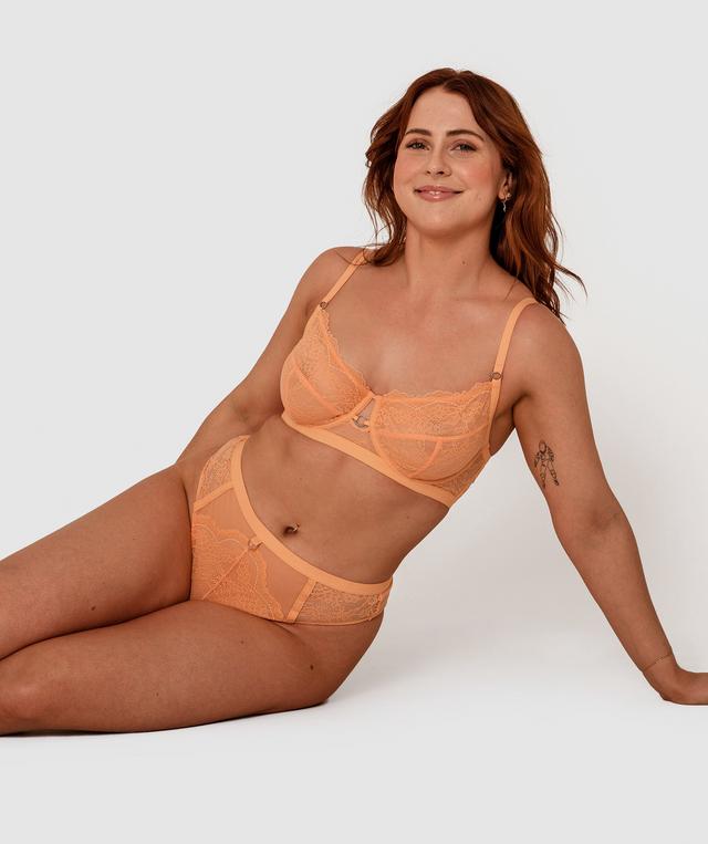 Millie High Waist V String - Light Orange