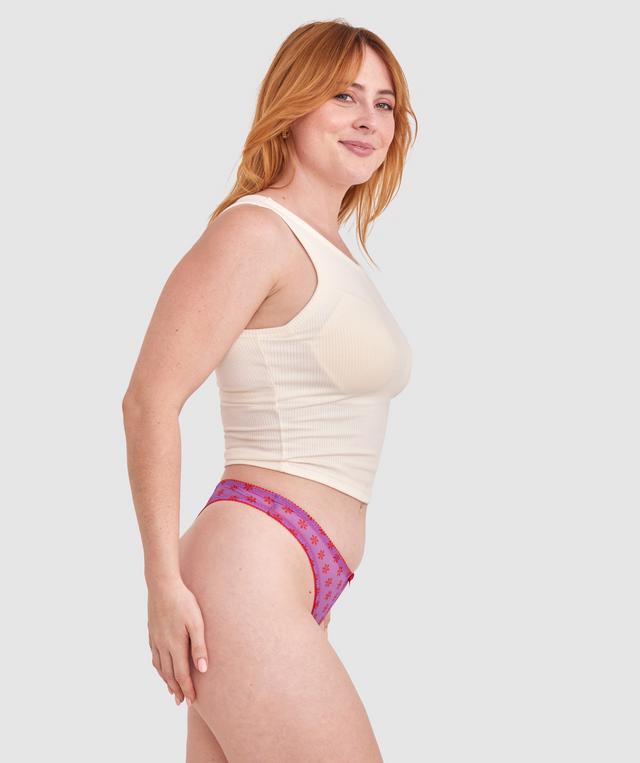 Milly High Leg G String - Purple