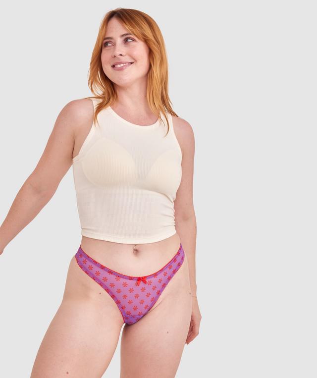 Milly High Leg G String - Purple
