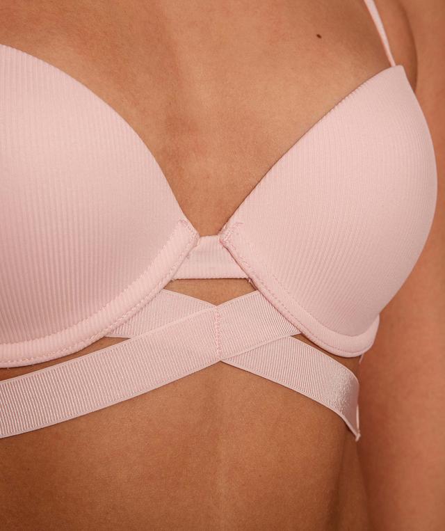 Misty Longline Push Up Bra - Light Pink
