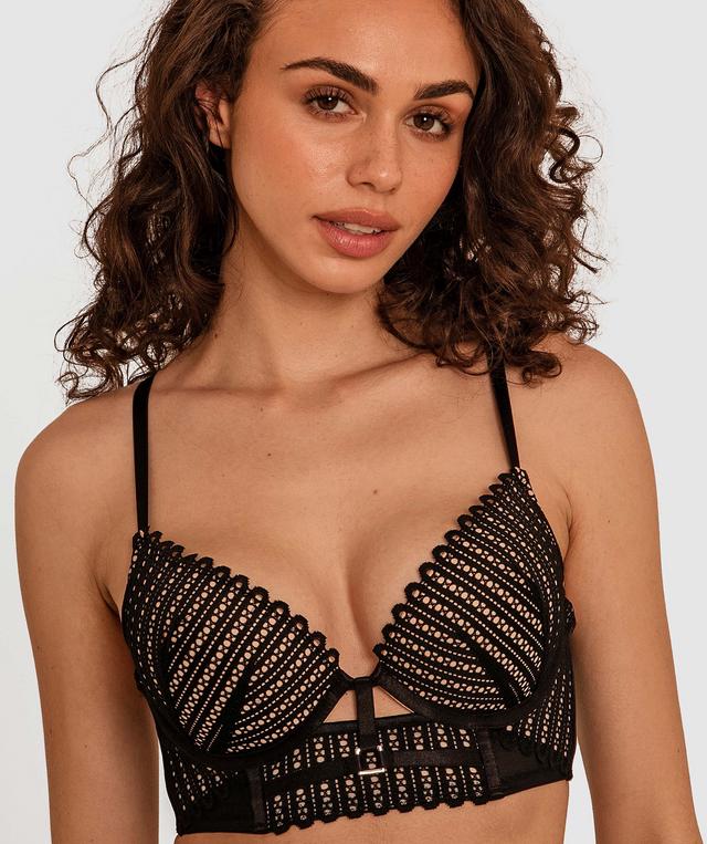 Moira Double Push Up Bra - Black