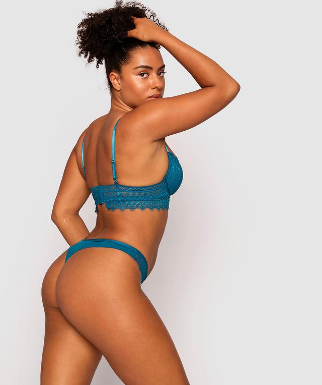 Naomi V String Knicker - Teal