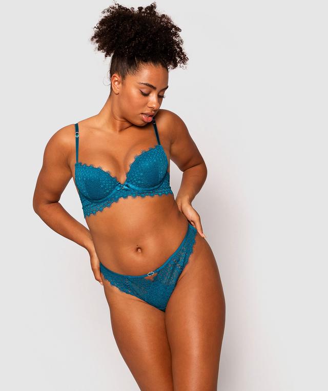 Naomi V String Knicker - Teal