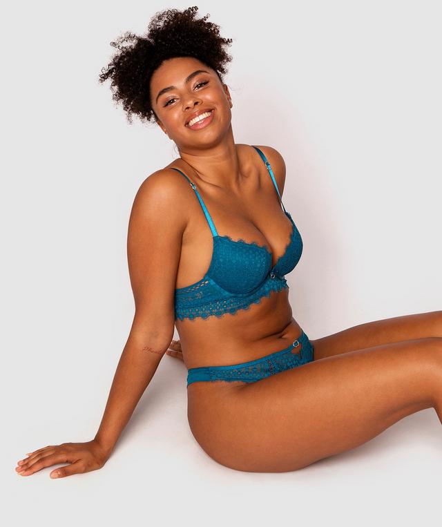 Naomi V String Knicker - Teal