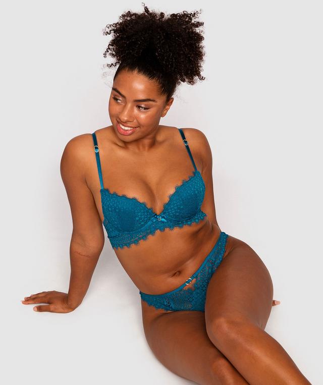 Naomi V String Knicker - Teal