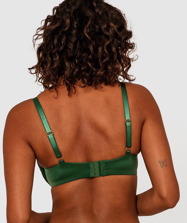 Nara Plunge Full Cup Bra - Dark Green