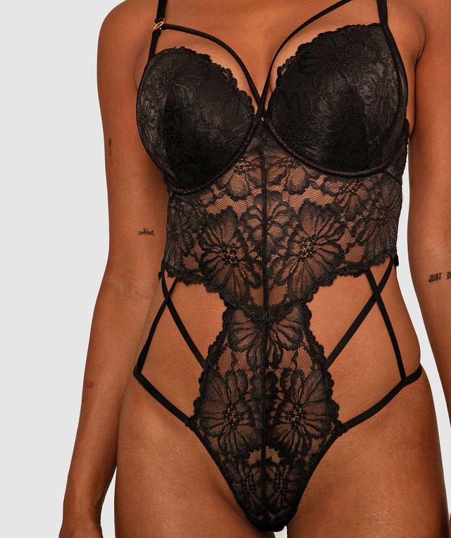 Nara Push Up Bodysuit - Black