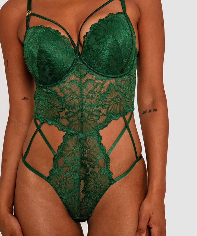Nara Push Up Bodysuit - Dark Green