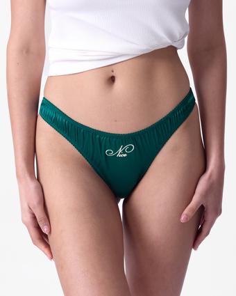 Naughty Or Nice G String - Dark Green