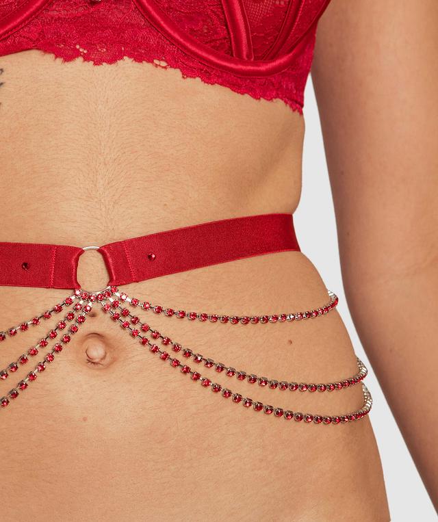 Night Games Acadia Chain Belt - Red