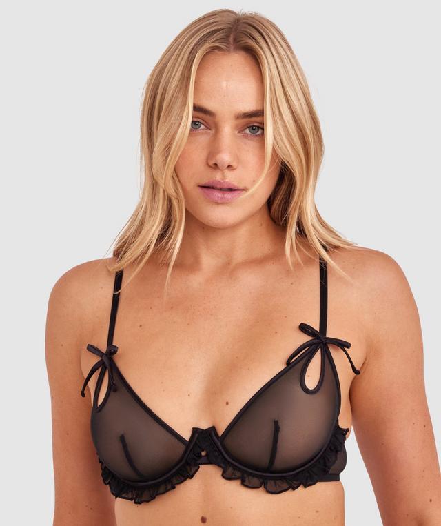 Night Games Adorn You Unlined & String Set - Black