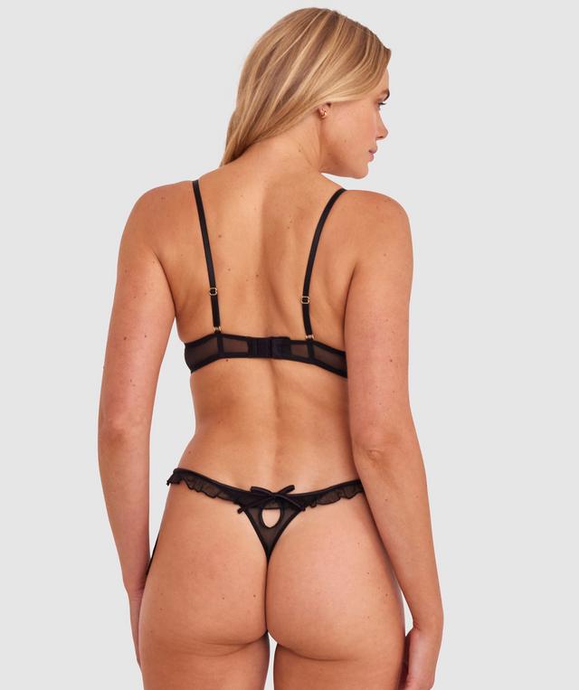 Night Games Adorn You Unlined & String Set - Black