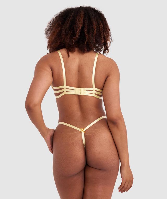 Night Games Amalfi Underwire Bra & Mini V Set - Yellow