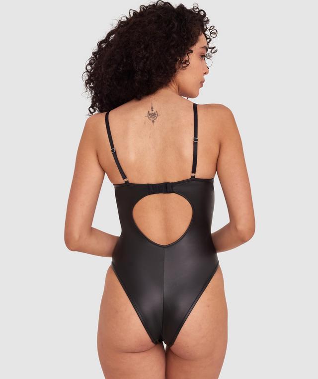 Night Games Baddie Push Up Bodysuit - Black