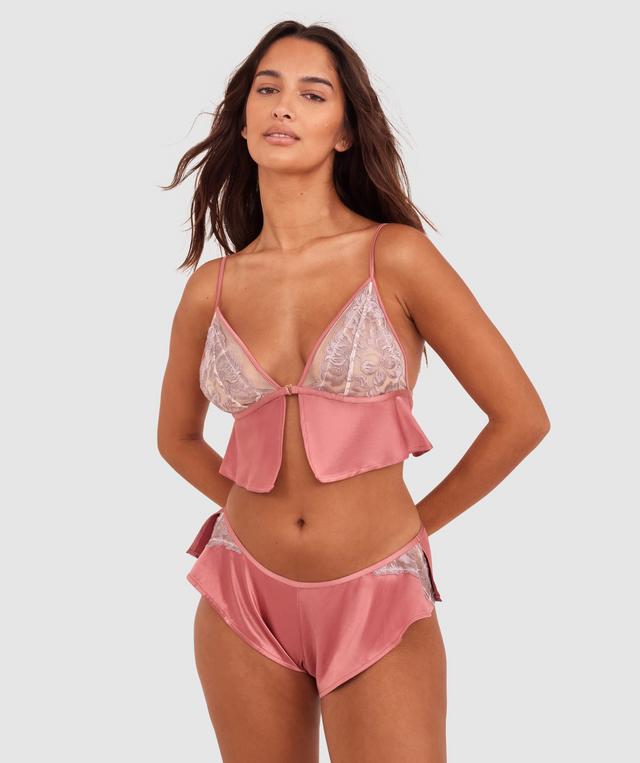 Night Games Bare All French Knicker - Rose/Lilac