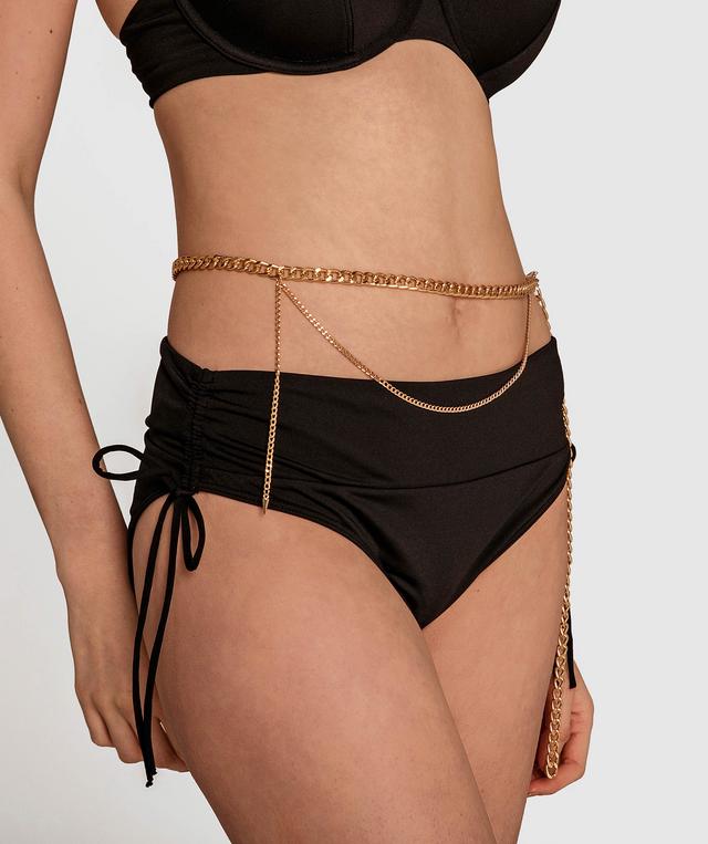 Night Games Belt With Chains - Gold