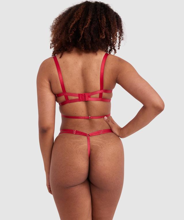 Night Games Bleeding Hearts Soft Cup & Mini V Set - Red