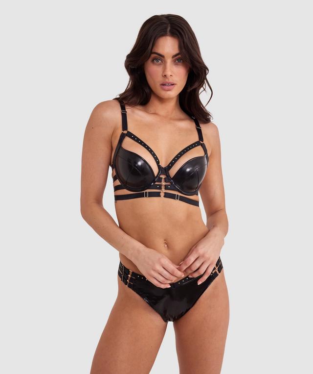 Night Games Bondage Bae Push Up Bra - Black