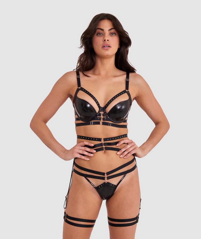 Night Games Bondage Bae Suspender - Black