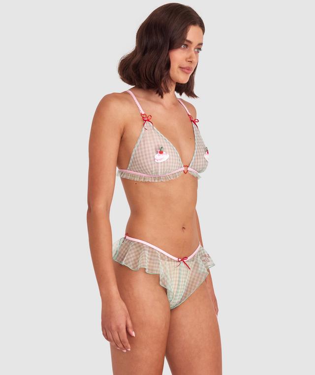 Night Games Bottomless Brunch Bralette - Light Pink/ Mint Green