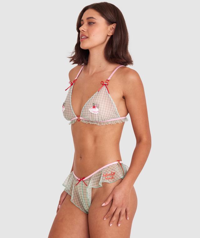Night Games Bottomless Brunch Bralette - Light Pink/ Mint Green