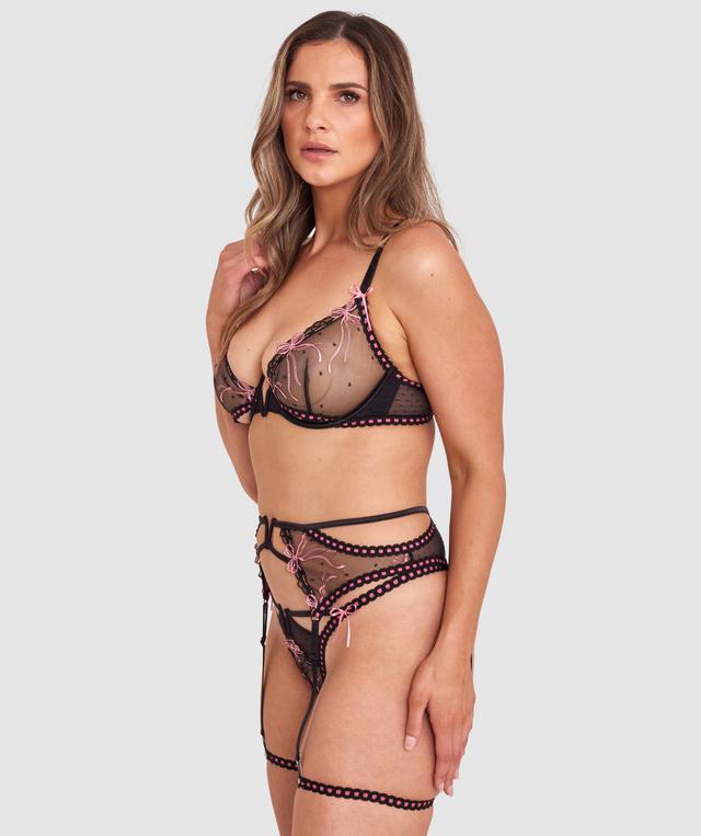 Night Games Bow Peep Suspender - Black